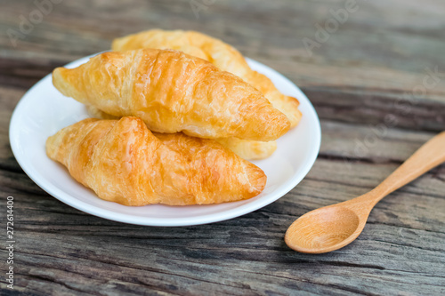 freshly baked croissants photo