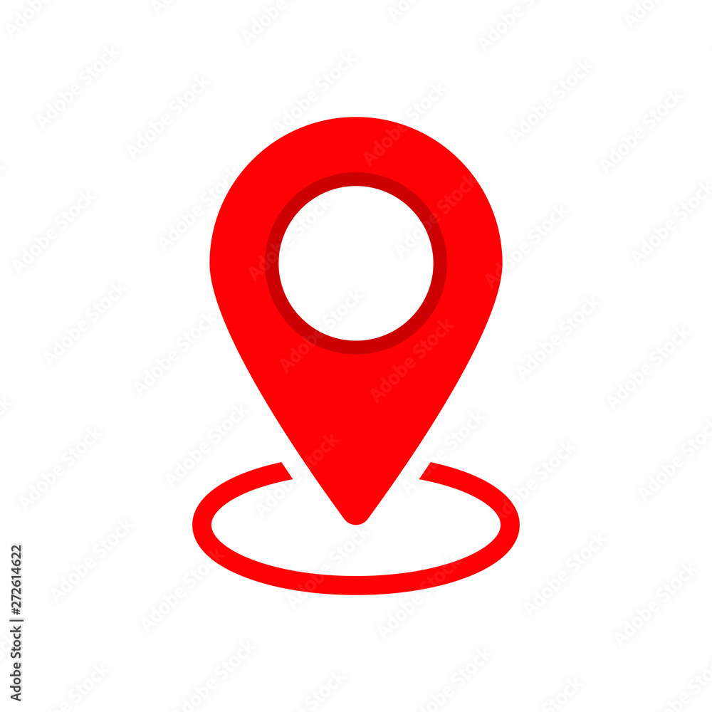 Red maps pin, location marker icon. Location map icon. Location pin. Pin  icon vector. Stock Vector | Adobe Stock