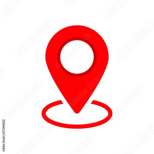 Red maps pin, location marker icon. Location map icon. Location pin. Pin icon vector.