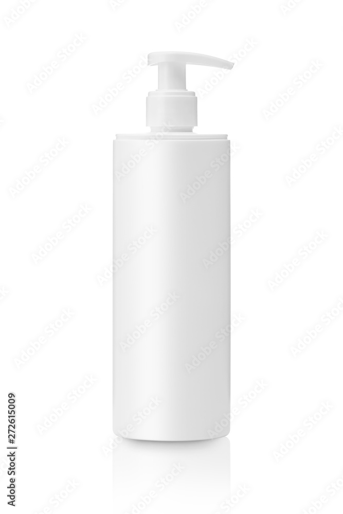 Blank packaging cosmetic plastic bottle isolated with clipping path. Blank packaging cosmetic plastic bottle isolated with clipping path.