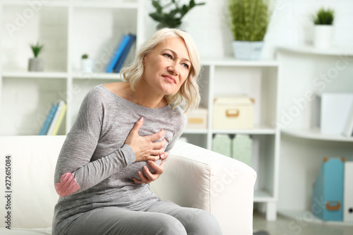 Mature woman suffering from...