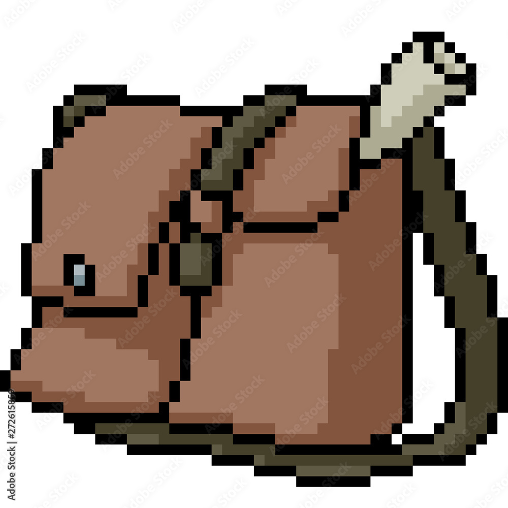 Fototapeta premium vector pixel art mailbag