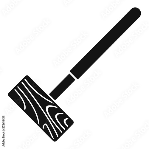 Croquet mallet icon. Simple illustration of croquet mallet vector icon for web design isolated on white background