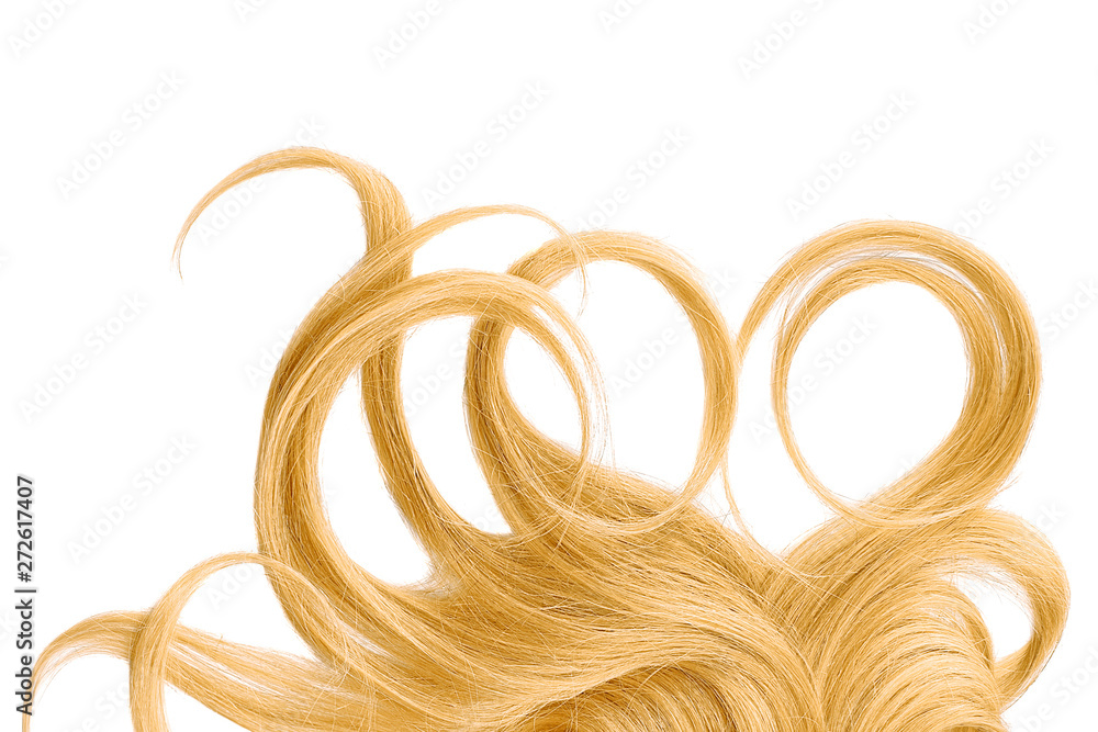 Blond hair isolated on white background Blond hair isolated on white background