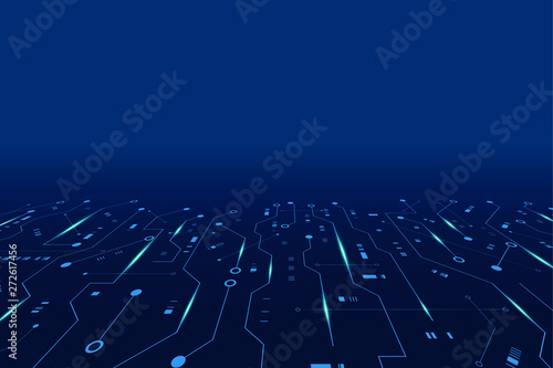 vector futuristic circuit board , Electronic motherboard , Communication and engineering concept , Hi-tech digital technology concept 