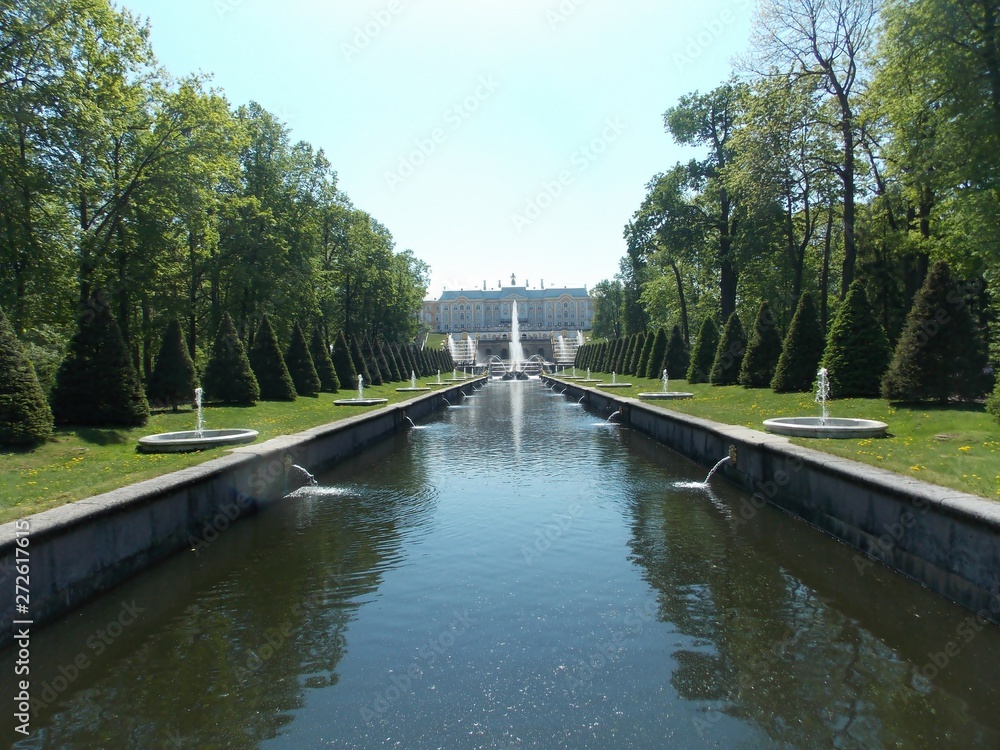 Beautiful and original view of the beautiful fountain