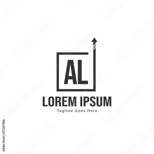 AL Letter Logo Design. Creative Modern AL Letters Icon Illustration