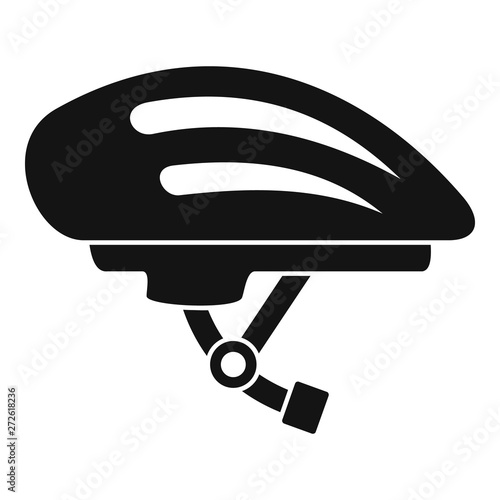 Bike helmet icon. Simple illustration of bike helmet vector icon for web design isolated on white background