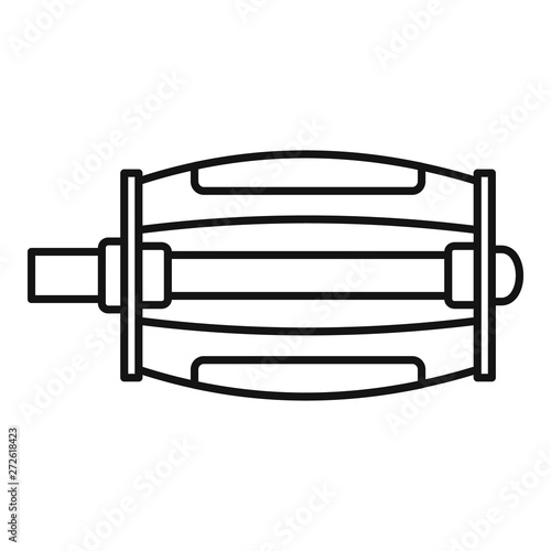 Bike pedal icon. Outline bike pedal vector icon for web design isolated on white background