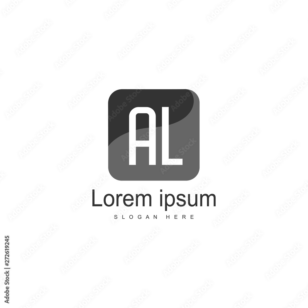 AL Letter Logo Design. Creative Modern AL Letters Icon Illustration