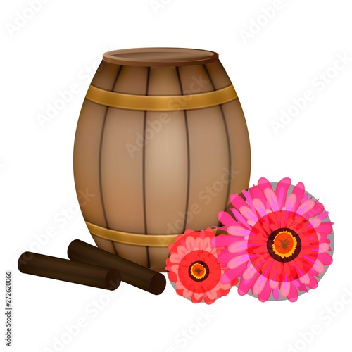 Propolis stick barrel honey icon. Cartoon of propolis stick barrel honey vector icon for web design isolated on white background