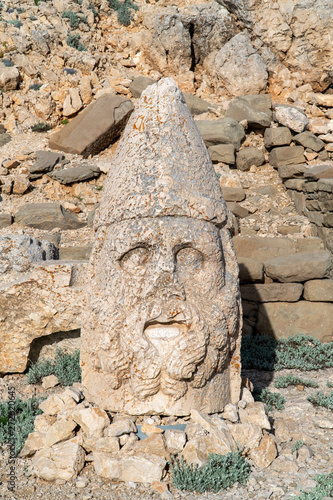 Nemrut mount, Turkey - Ancient stone heads representing the gods of the Kommagene kingdom