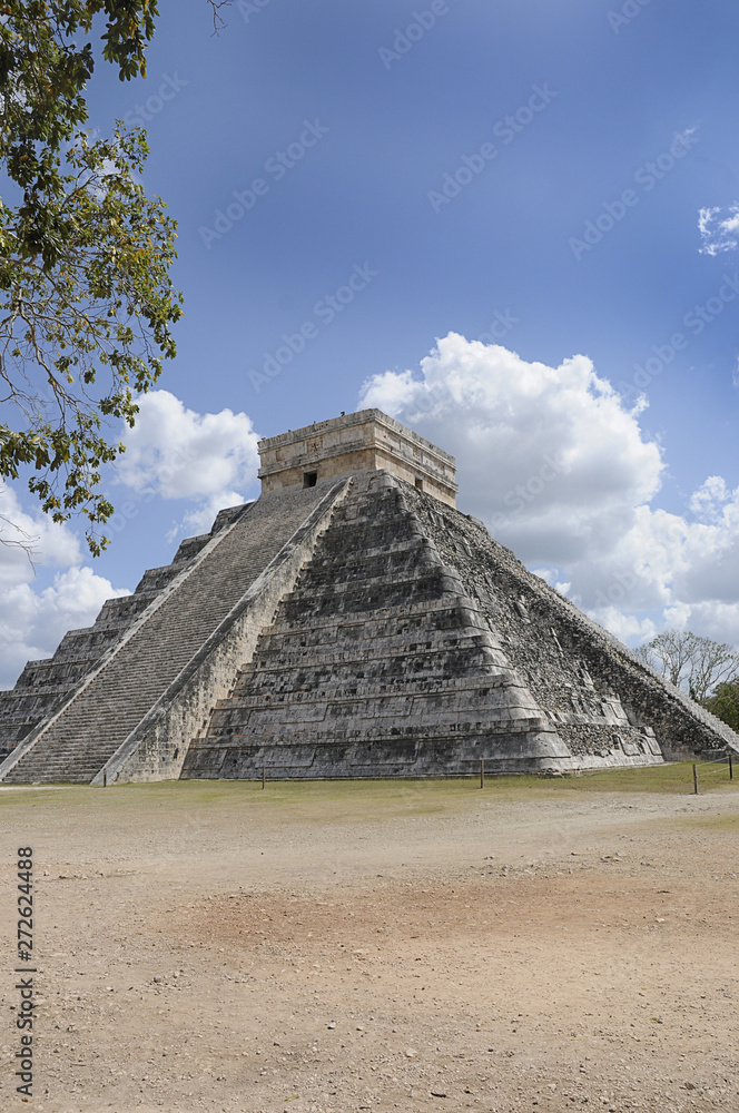Maya pyramid. Historical ruins of ancient civilization of Maya.Chicen Itsa, Mexico. Maya pyramid. Historical ruins of ancient civilization of Maya.Chicen Itsa, Mexico.