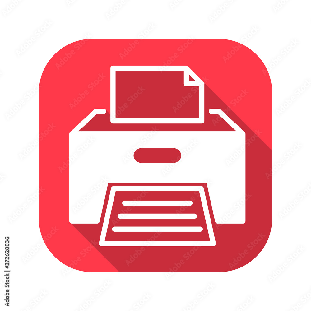 printer vector red icon in modern flat style isolated. printer support is good for your web design. printer vector red icon in modern flat style isolated. printer support is good for your web design.