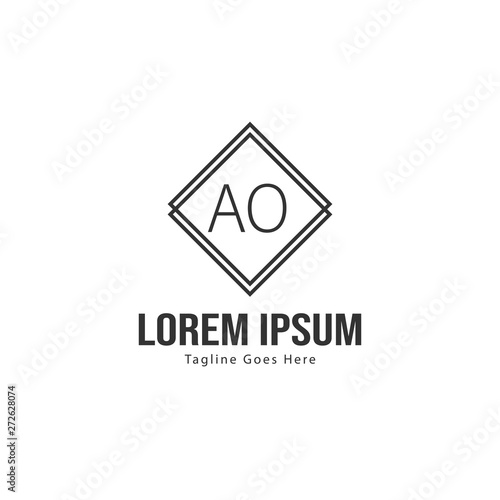 Free Download AO Letter Logo Design. Creative Modern AO Letters Icon Illustration - GFXLoad