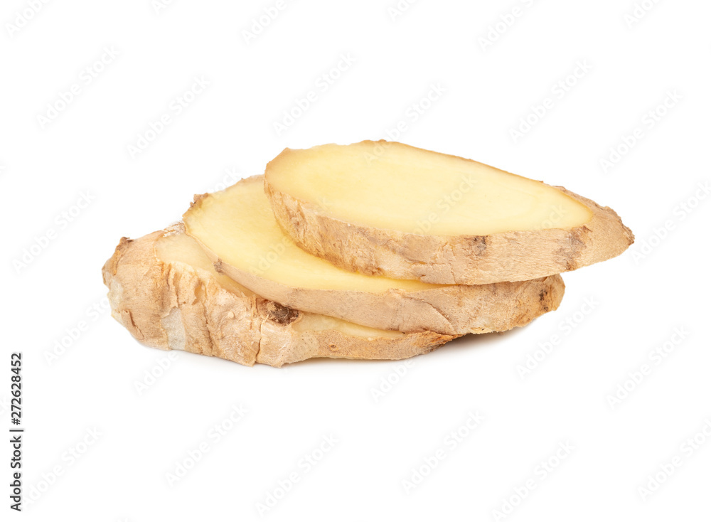 Slices of ginger root Slices of ginger root