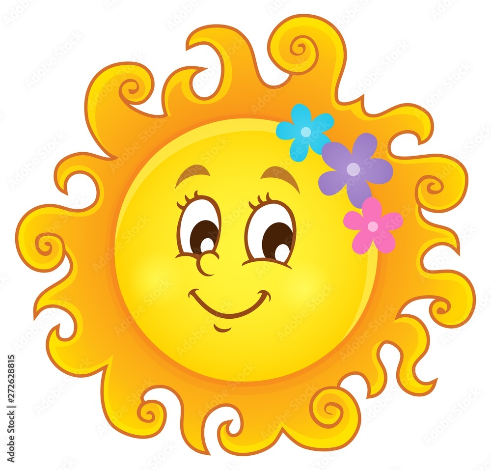 Happy spring sun theme image 3