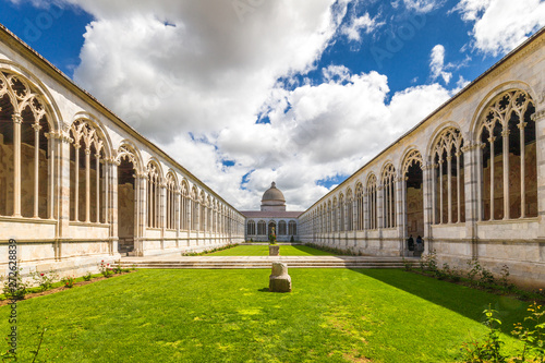 Bild auf Leinwand The Campo Santo, a historical edifice in the Cathedral Square in Pisa, Tuscany region, Italy