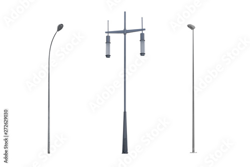 Εκτύπωση καμβά street lamp post isolated on white background