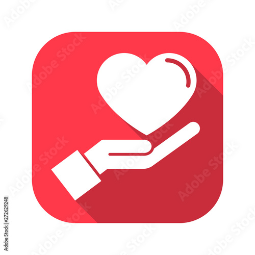 health insurance vector red icon in modern flat style isolated. health insurance can support is good for your web design.