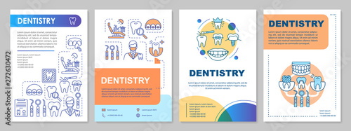 Dentistry brochure template layout