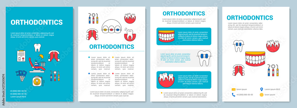 Orthodontics brochure template layout
