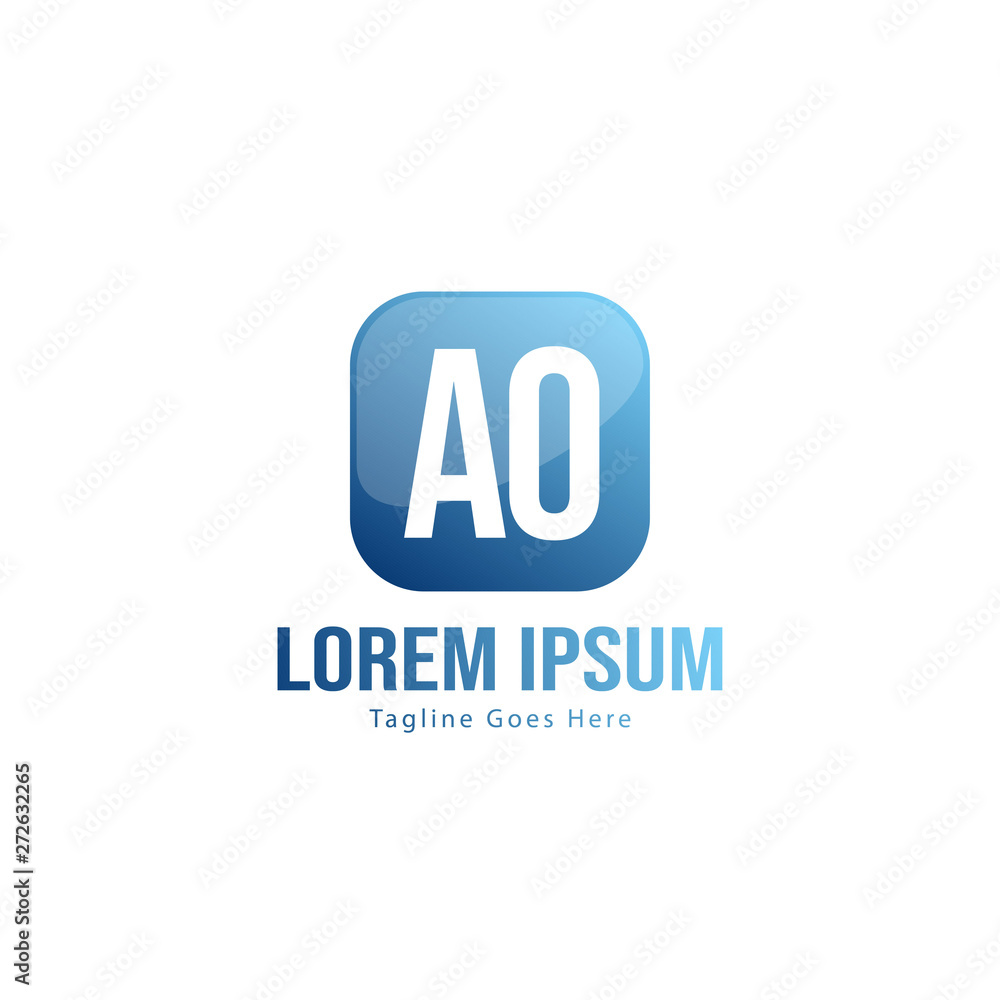 AO Letter Logo Design. Creative Modern AO Letters Icon Illustration AO Letter Logo Design. Creative Modern AO Letters Icon Illustration