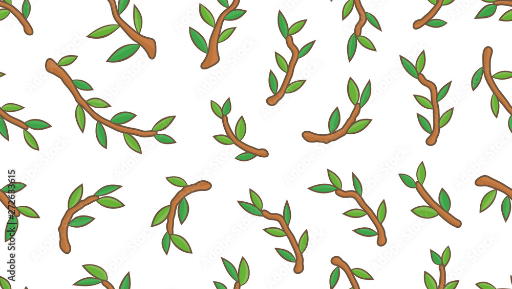 Seamless Pattern with Branches of Tree. isolated on white background Seamless Pattern with Branches of Tree. isolated on white background