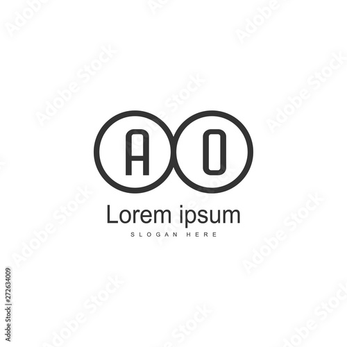 AO Letter Logo Design. Creative Modern AO Letters Icon Illustration © Robani