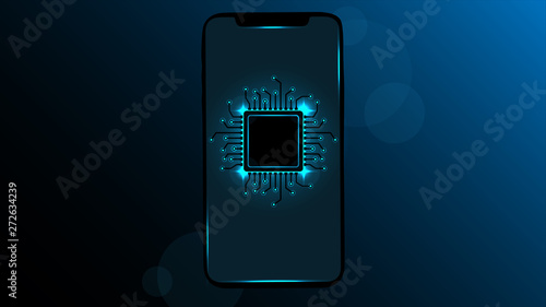 Modern mobile processor. Smart phone CPU