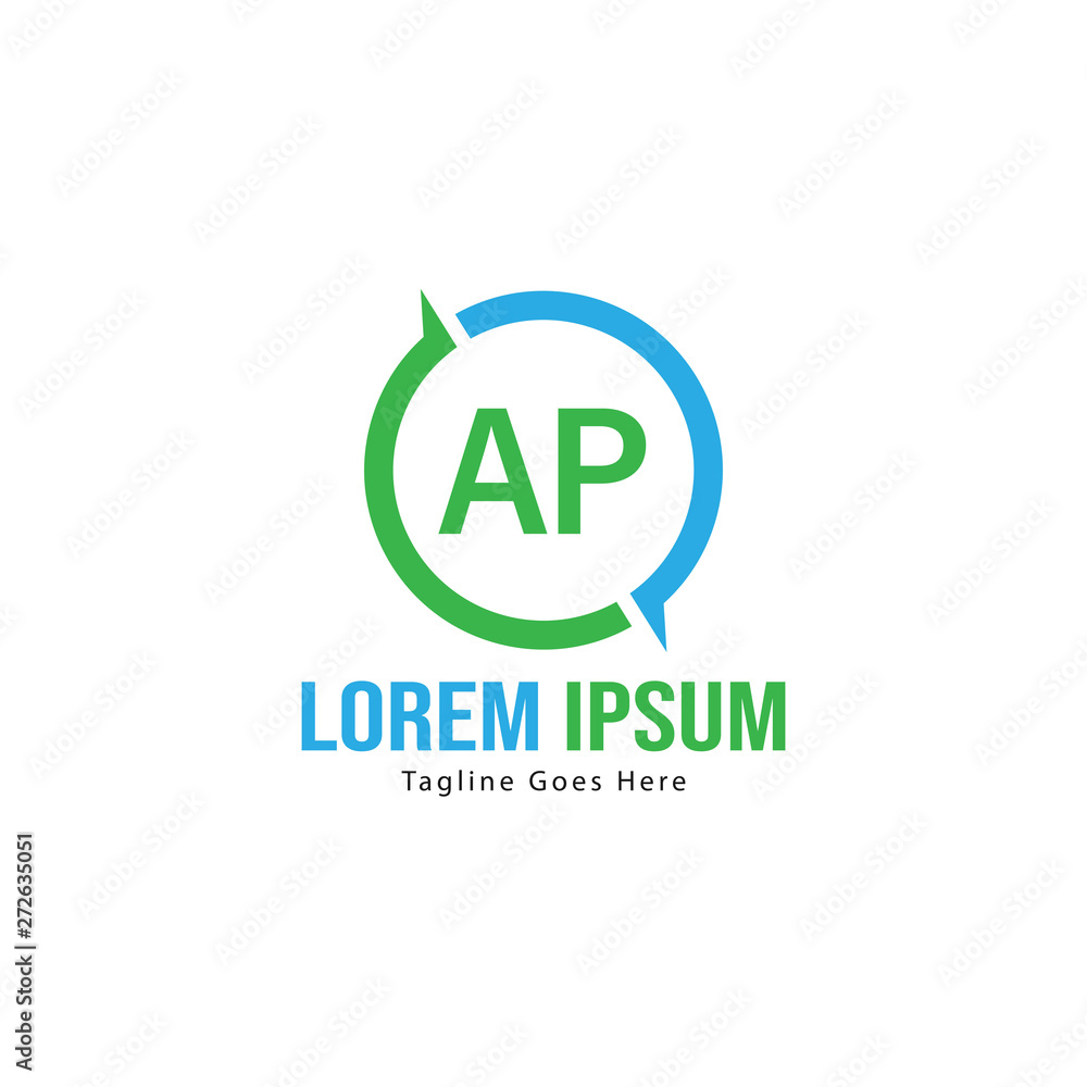 AP Letter Logo Design. Creative Modern AP Letters Icon Illustration AP Letter Logo Design. Creative Modern AP Letters Icon Illustration