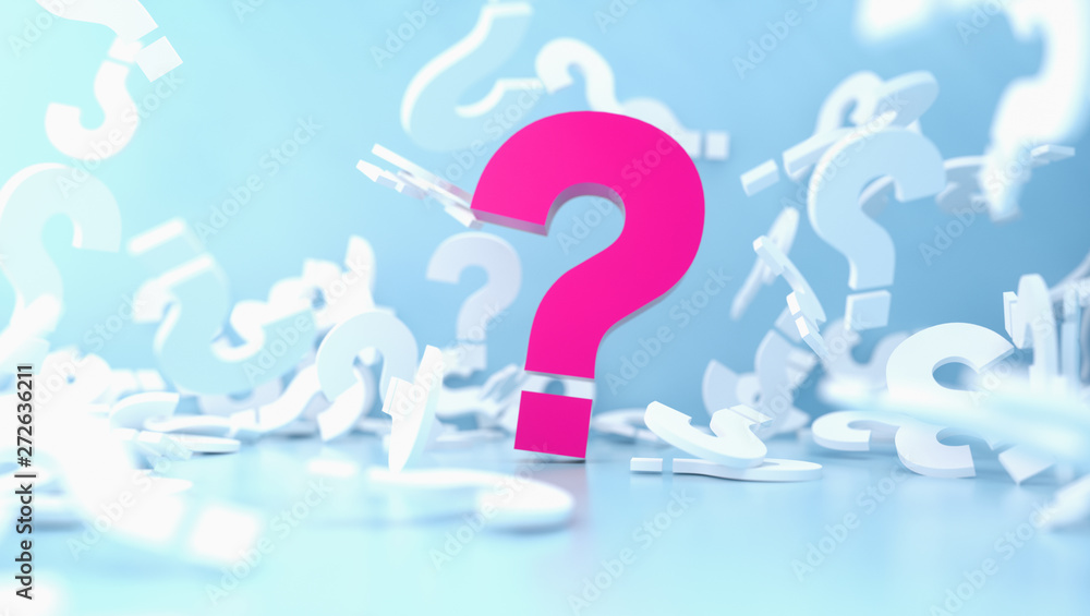 colored question mark background concept. 3D Rendering. colored question mark background concept. 3D Rendering.