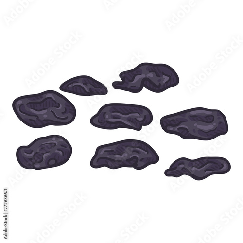 Vector Cartoon Illustration - Blue Raisin. Dried Grapes