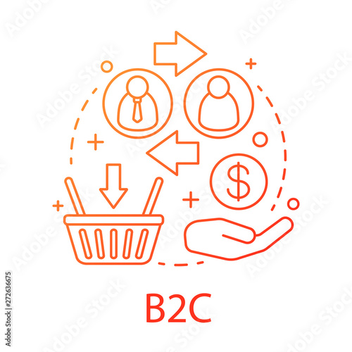 B2C concept icon