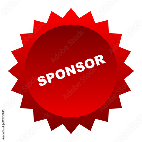 red vector banner sponsor
