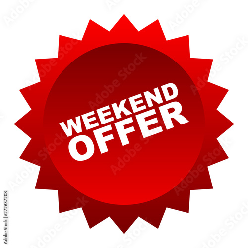 red vector banner weekend offer