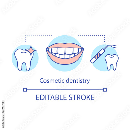 Cosmetic dentistry concept icon