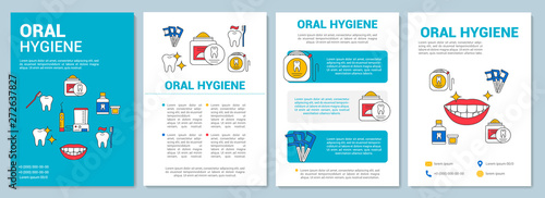 Oral hygiene brochure template layout