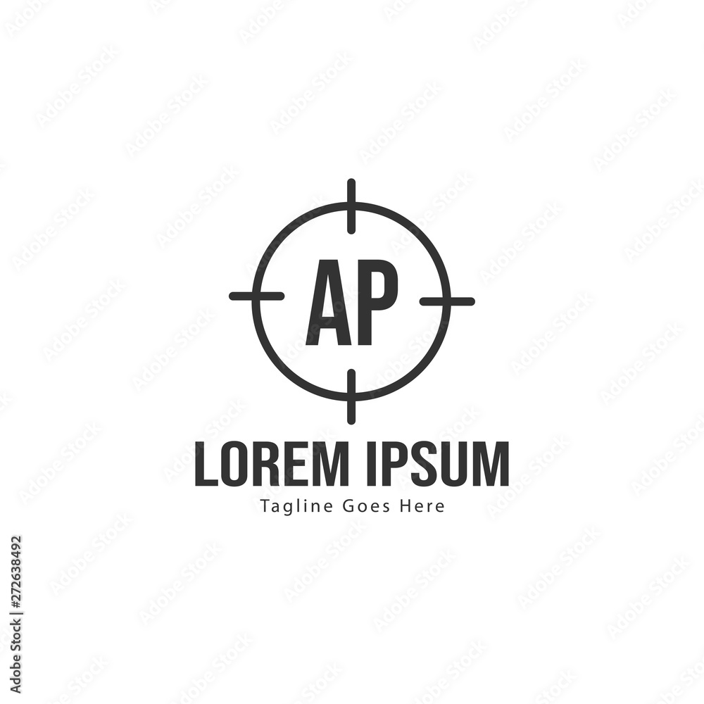 AP Letter Logo Design. Creative Modern AP Letters Icon Illustration