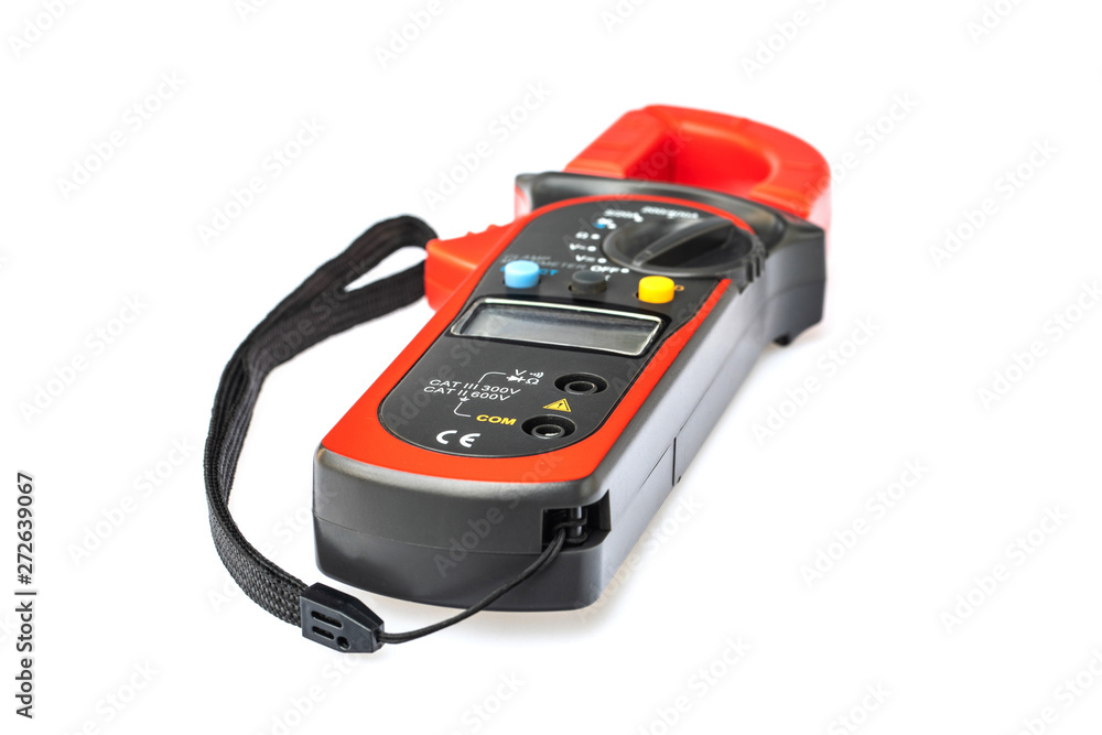 Digital multimeter for repairs electrical appliances isolated on white background. Digital multimeter for repairs electrical appliances isolated on white background.