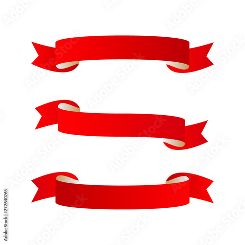 set of red ribbons