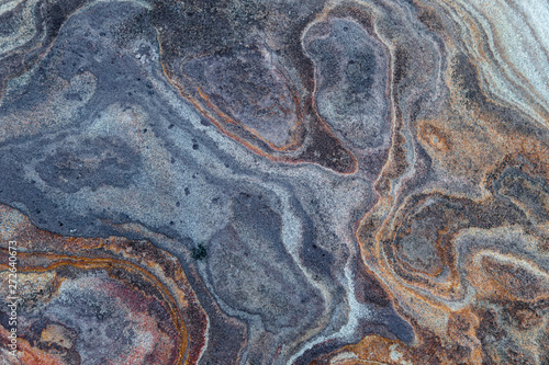 Pattern and colour of rock surface.