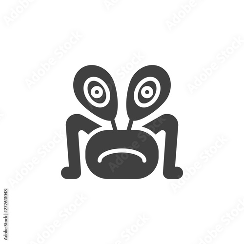 Alien animal vector icon. Ufo invader filled flat sign for mobile concept and web design. Monster alien glyph icon. Symbol, logo illustration. Vector graphics