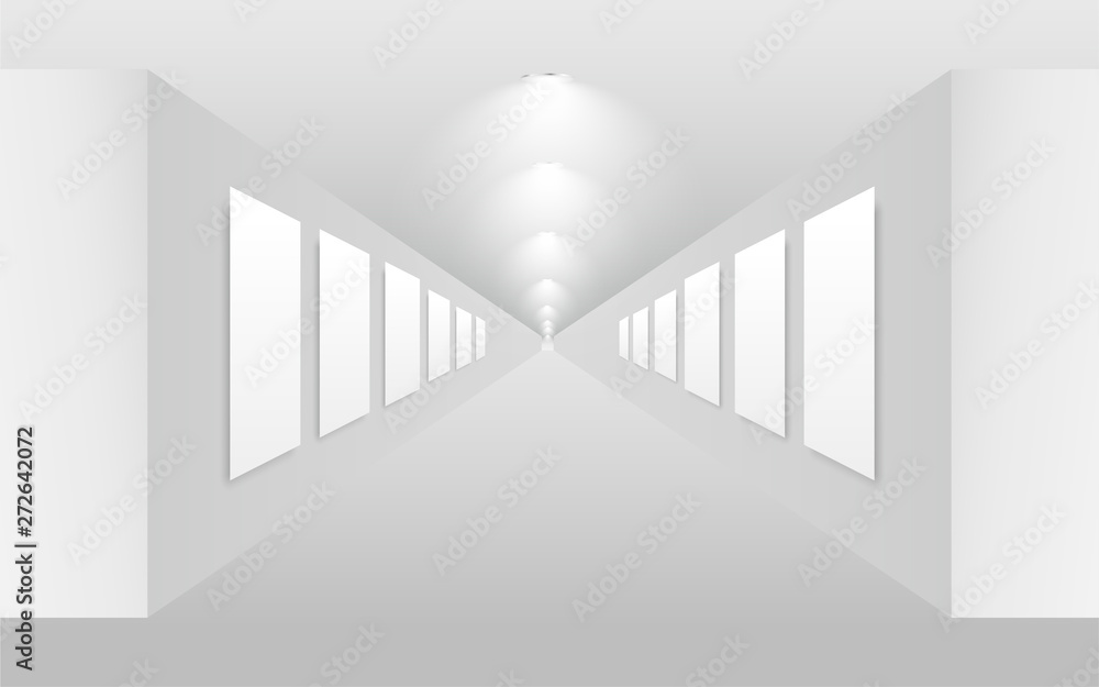 Fototapeta premium picture frame at walkway in building