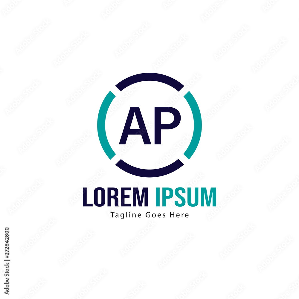AP Letter Logo Design. Creative Modern AP Letters Icon Illustration AP Letter Logo Design. Creative Modern AP Letters Icon Illustration