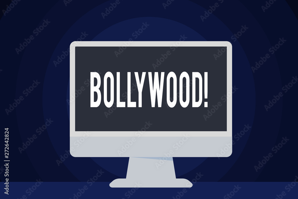 Text sign showing Bollywood. Business photo text Hollywood Movie Film Entertainment Cinema Text sign showing Bollywood. Business photo text Hollywood Movie Film Entertainment Cinema