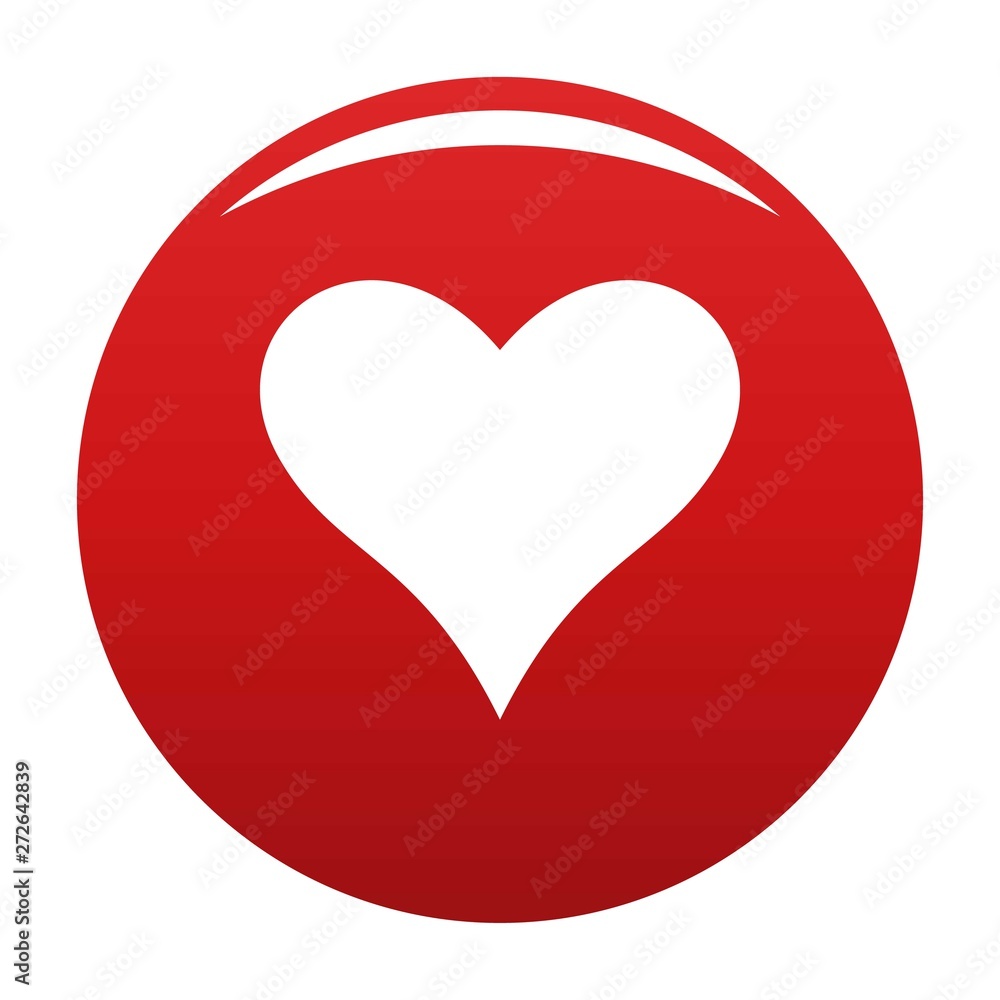 Affectionate heart icon. Simple illustration of affectionate heart vector icon for any design red