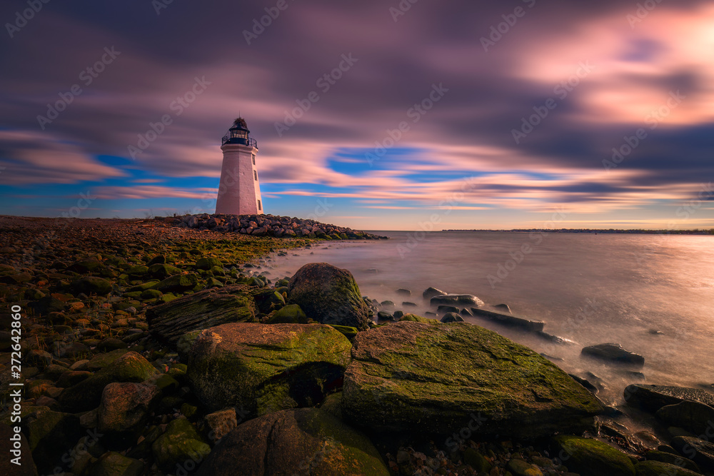lighthouse at sunset