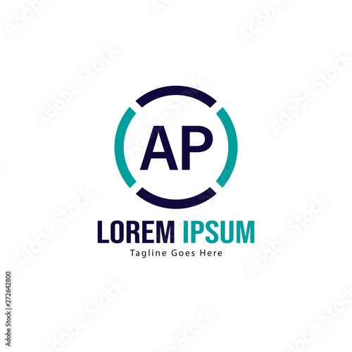 Wallpaper Mural AP Letter Logo Design. Creative Modern AP Letters Icon Illustration Torontodigital.ca
