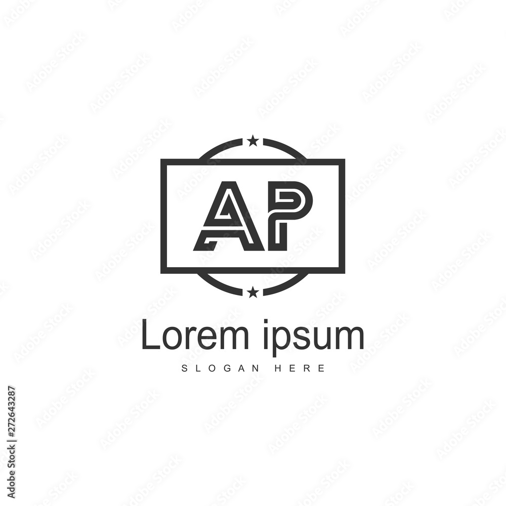 AP Letter Logo Design. Creative Modern AP Letters Icon Illustration